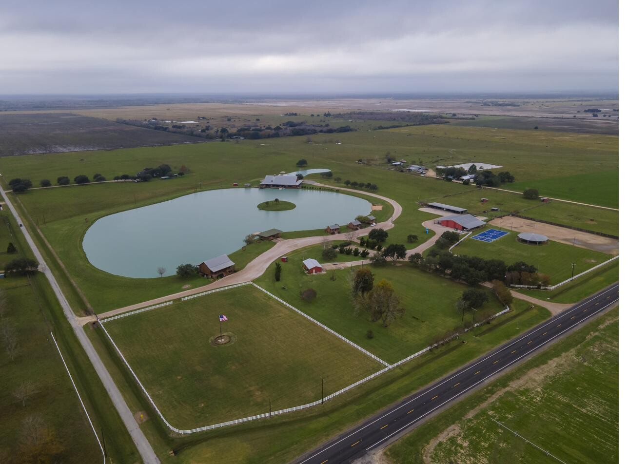 Ranch grounds aerial